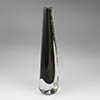 Orrefors dark green Sommerso vase designed by Nils Landsberg 3538 03